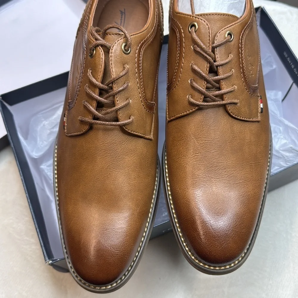 Tommy Hilfiger Men’s Benty Oxford Shoes - Size 10- Light Natural